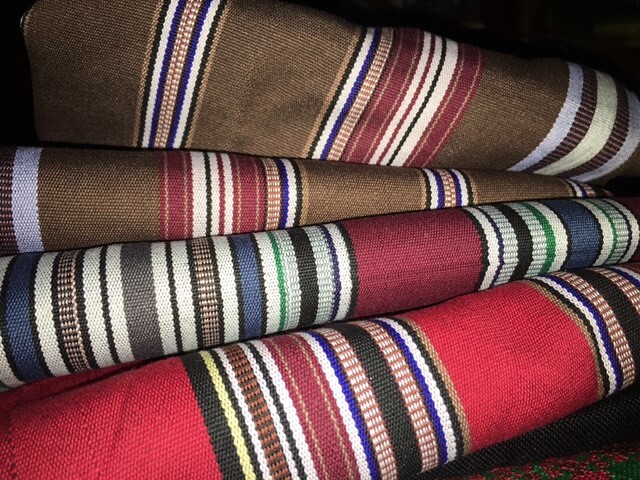 Striped Yemeni Shawl close-up